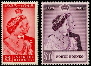 NORTH BORNEO SG350-351, COMPLETE SET, NH MINT. Cat £32. RSW