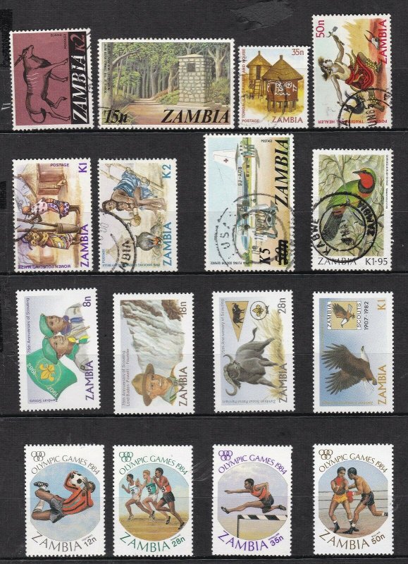 ZAMBIA ^^^^^^#50//385  MNH/MH* used  collection $$@ lar265za