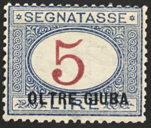 Italy Oltre Giuba - Tax n.10 cv 2400$  MNH**  Super Centered