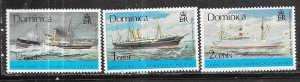 Dominica #434-436 Ships (MNH)  CV $1.25