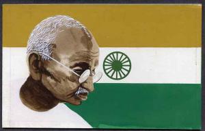 Chad 2009 Mahatma Gandhi original hand-painted artwork fo...