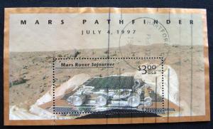 US #3178 Used Sheet of 1, Mars Pathfinder SCV $4.00