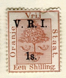 ORANGE FREE STATE; 1900 early ' V.R.I. ' Optd. Mint hinged surcharged 1s.