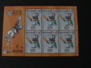 SOUTH AFRICA-2002- ICC WORLD CUP CRICKET-MNH-S/S VF-LAST ONE WE SHIP TO WORLD