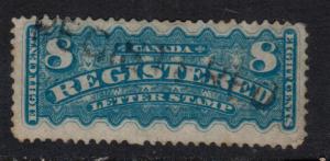 Canada #F3 Very Fine Used With Light Registered Cancel