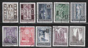 Austria B189-98 St. Stephen's Cathedral Reconstruction set Used