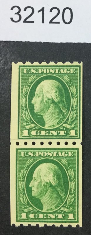 US STAMPS #410 MINT OG NH PAIR PASTE-UP LOT #32120