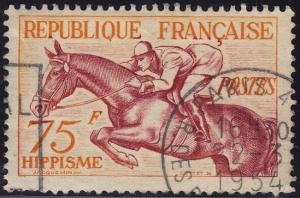 France - 1953 - Scott #705 - used - Sport Equestrian Horse