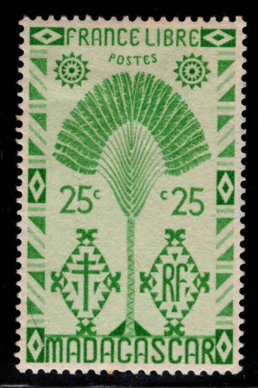 Madagascar Malagasy Scott 243 MH* Traveler's Palm tree 1943