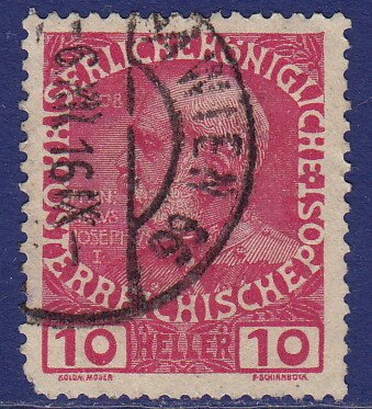 Austria - 1908 - Scott #115 - used - WIEN 66 pmk