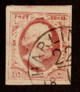 Netherlands Scott 2 Used.