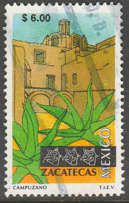 MEXICO 1977, $6.00 Tourism Zacatecas, colonial convent. USED. F-VF. (1491)