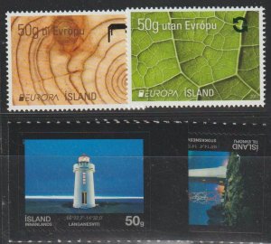 Iceland SC  1228-9, 1230-1 Mint Never Hinged