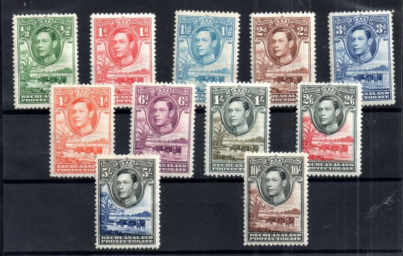 Bechuanaland KGVI 1938 mint LHM set #118-128 WS16756