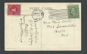 1918 PPC 1c Postage Due On Post Card To Pay War Rate