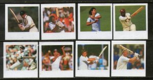 St. Vincent 1988 Famous Cricketers Sunil Gavaskar Kapil Dev Sc 1108-15 Imperf...