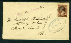 #210 GREAT FLICKSVILLE Fancy Oval Cancel - Really Nice