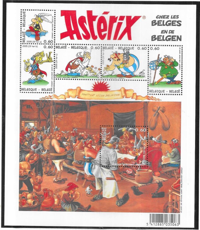 Belgium #2110  Asterix in Belgium   Minature sheet of 6 (MNH) CV$12.00