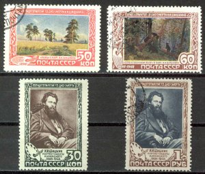 Russia Sc# 1230-1233 Used 1948 Ivan I. Shishkin