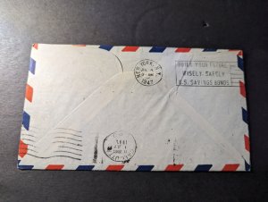 1947 USA Airmail FAM 18 First Flight Cover FFC New York NY to Calcutta India