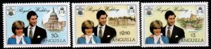 ANGUILLA SG464/6 1981 ROYAL WEDDING MNH