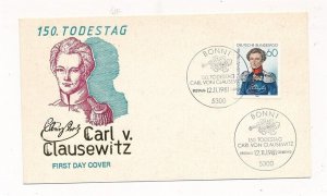 D367106 Germany FDC 150th Death Anniv. Carl V. Clausewitz 1981