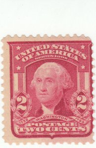 Scott #319 - 2c Carmine, Die 1 - Washington - MNH