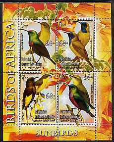 PALESTINIAN N.A. - 2005 - Sunbirds - Perf 4v Sheet - Mint Never Hinged