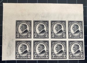 US Stamps-SC# 611 - Margin Block Of 8 - MNH - Ink Smears In Margin - SCV = $80