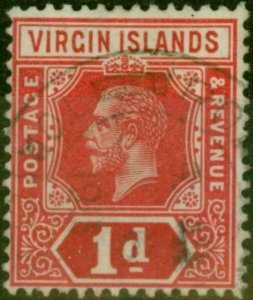 Virgin Islands 1917 1d Scarlet SG70b V.F.U 