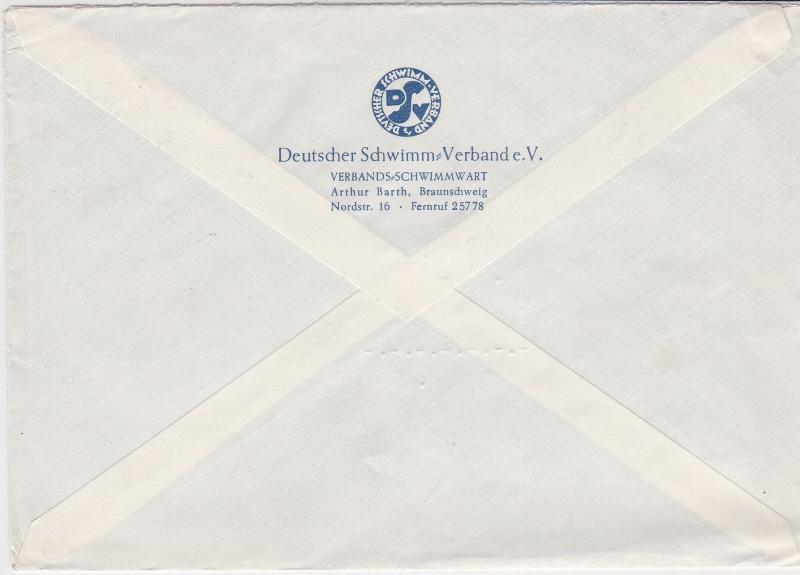 German 1953 Braunschweig Cancel Obligatory Tax Aid for Berlin Stamps Cover 26810