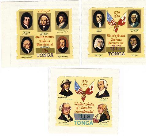 Tonga #C233,6-7 MNH - USA bicentennial