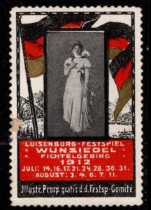 1911 German Cinderella Luisenburg Music Festival in Wunsiedel July-August MNH