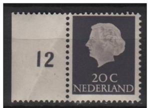 Netherlands 1953  Scott 347 MH - 20c, Queen Juliana 