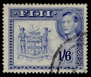 FIJI GVI SG263b, 1s 6d ultramarine, FINE USED. Cat £18.