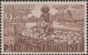 Papua New Guinea 1952 SG9 9d Copra Making MLH