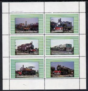 Grunay 1982 Steam Locos #01 perf set of 6 values (15p to ...