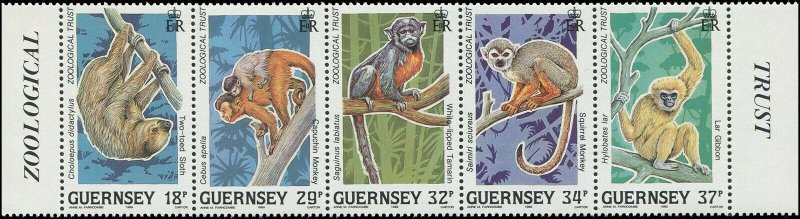 Guernsey 1989 Sc 420a Monkeys CV $5.25