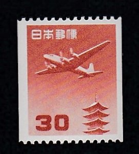 Japan # C49, Airplane over Tower, Coil Stamp, Mint NH, 1/2  Cat.