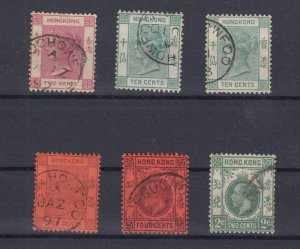 Hong Kong QV/KGV Collection Of 6 Foochowfoo Cancels VFU BP9825