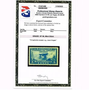 EXCELLENT GENUINE SCOTT #650 MINT PRISTINE OG NH 1928 BLUE PSE CERT GRADED XF-90