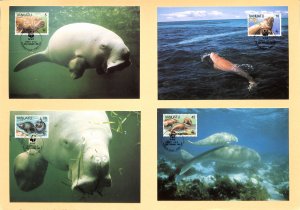 Bahamas WWF World Wild Fund for Nature maxicards dugong