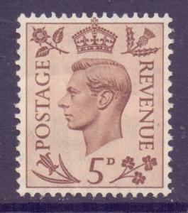 GB Scott 242 - SG469, 1937 Dark Colours 5d MH*