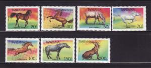 Tanzania 1152-1158 MNH Animals, Horses