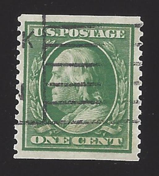 US #387 1910-11 Green Wmk 190 Perf 12 Vert Used VF SCV $140