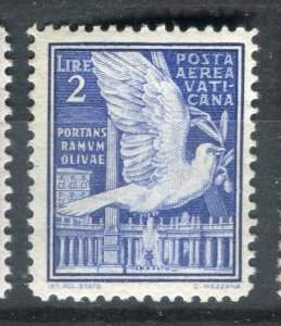 VATICAN; 1938 early AIRMAIL issue fine Mint hinged 2L. value