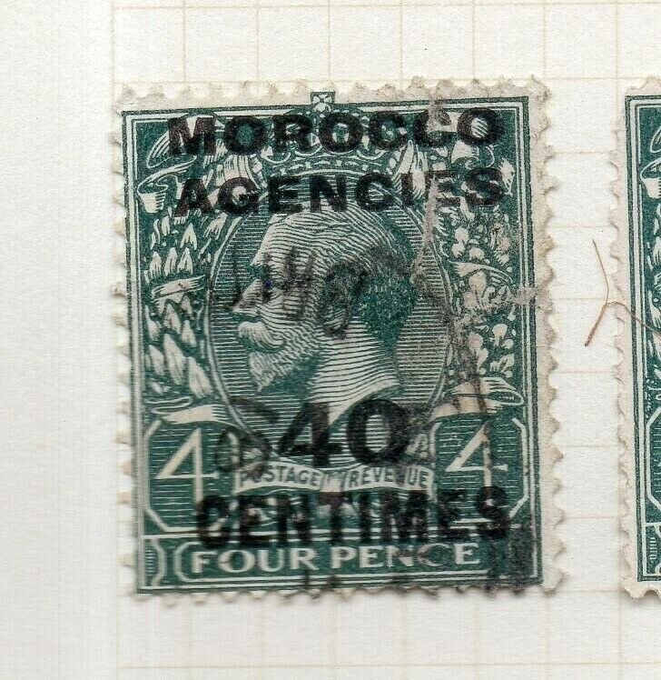 Morocco Agencies French Zone 1919-24 Issue Used 40c. Optd Surcharged NW-180639