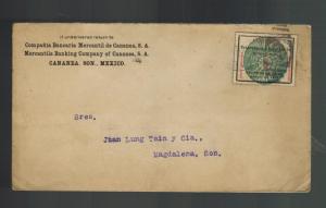 1915 Cananea Sonora Mexico cover to Magdalena Local Issues Revolution