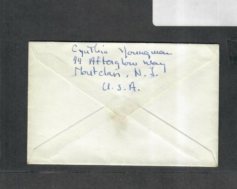 1951 Prexie Cover 3c Jefferson (5) Montclair NJ Airmail