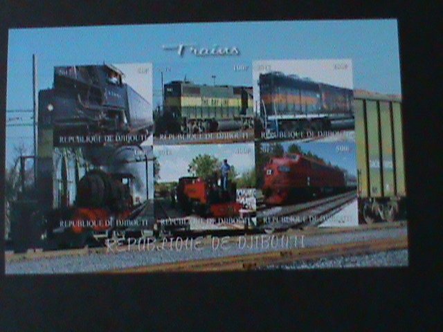 ​DJIBOUTI-2012-CLASSIC & MODEN TRAINS IMPERF-MNH S/S-VF WE SHIP TO WORLDWIDE